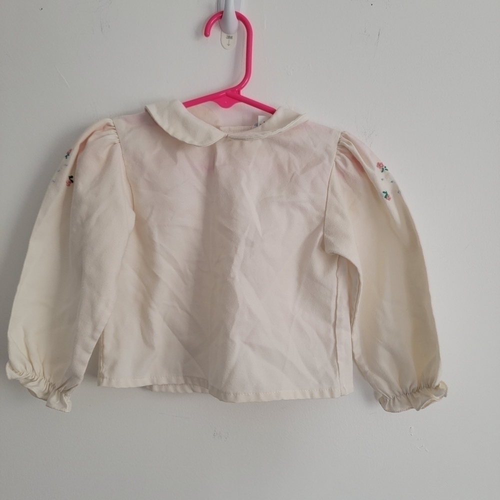 Vintage Rosey Kids 2 piece overalls and top 2T floral - Picture 2 of 12